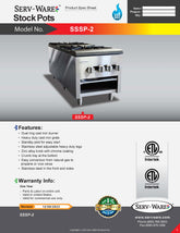 2 Burner Stock Pot, SSSP-2